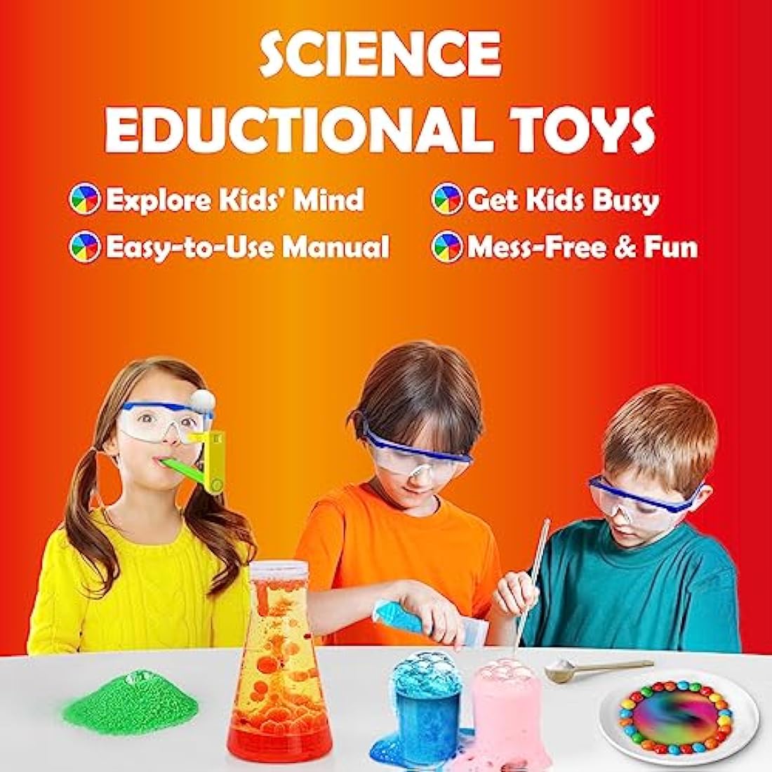 UNGLINGA 33 Experiments Science Kit – STEM Chemistry Set for Kids