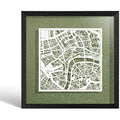 Jolof Store London Paper Cut Map - 9x9 Framed Laser Cut Wall Art