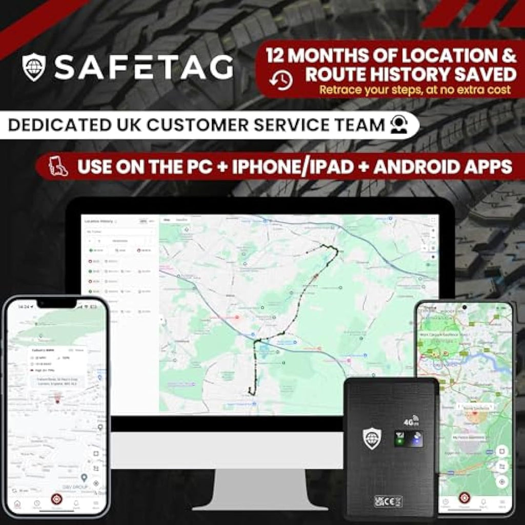 SafeTag Mag 4G Magnetic GPS Tracker – 4G LTE Real-Time Vehicle Security