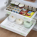 HumiLuft 2PCS Extendable Pull Out Cabinet Organiser – Carbon Steel