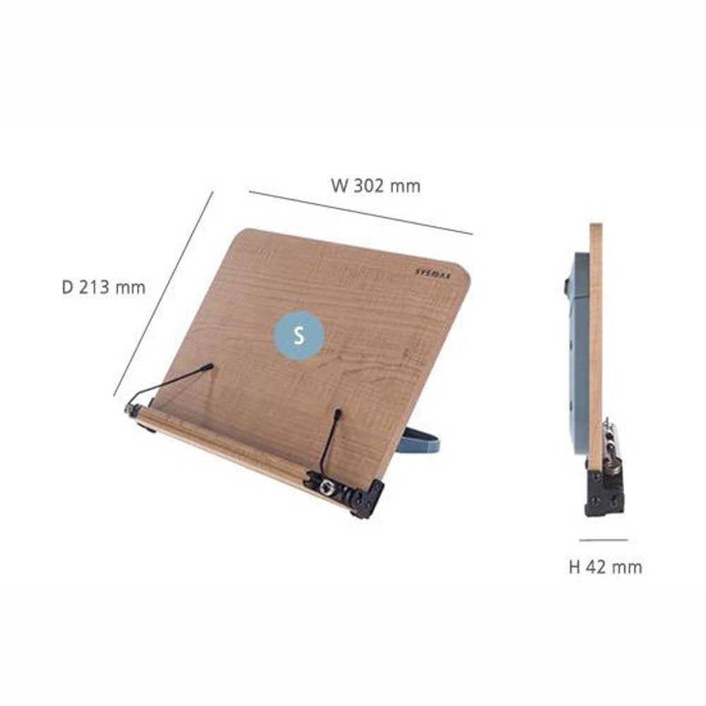 Sysmax Natural Wood Book Stand Reading Stands Laptop Holder Angle Adjustable Small