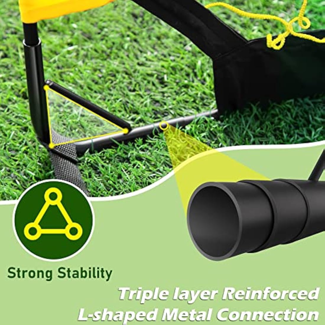 Happy Jump Portable Pop Up Football Goal – Durable Foldable Soccer Net