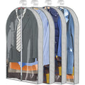 Garment Bags – 4 Pack Breathable Suit Covers, Grey