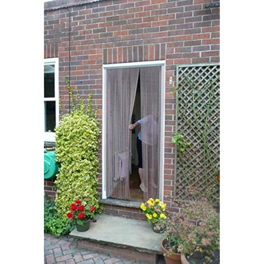 Chawniao Aluminium Fly Door Chain Curtain - 90x200cm Metal Insect Screen