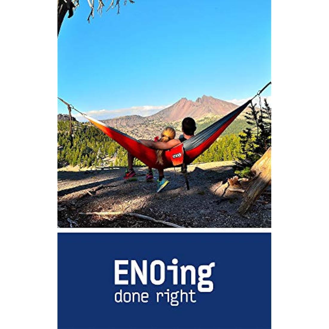 ENO SingleNest Hammock – Navy/Royal Breathable Nylon Camping Gear