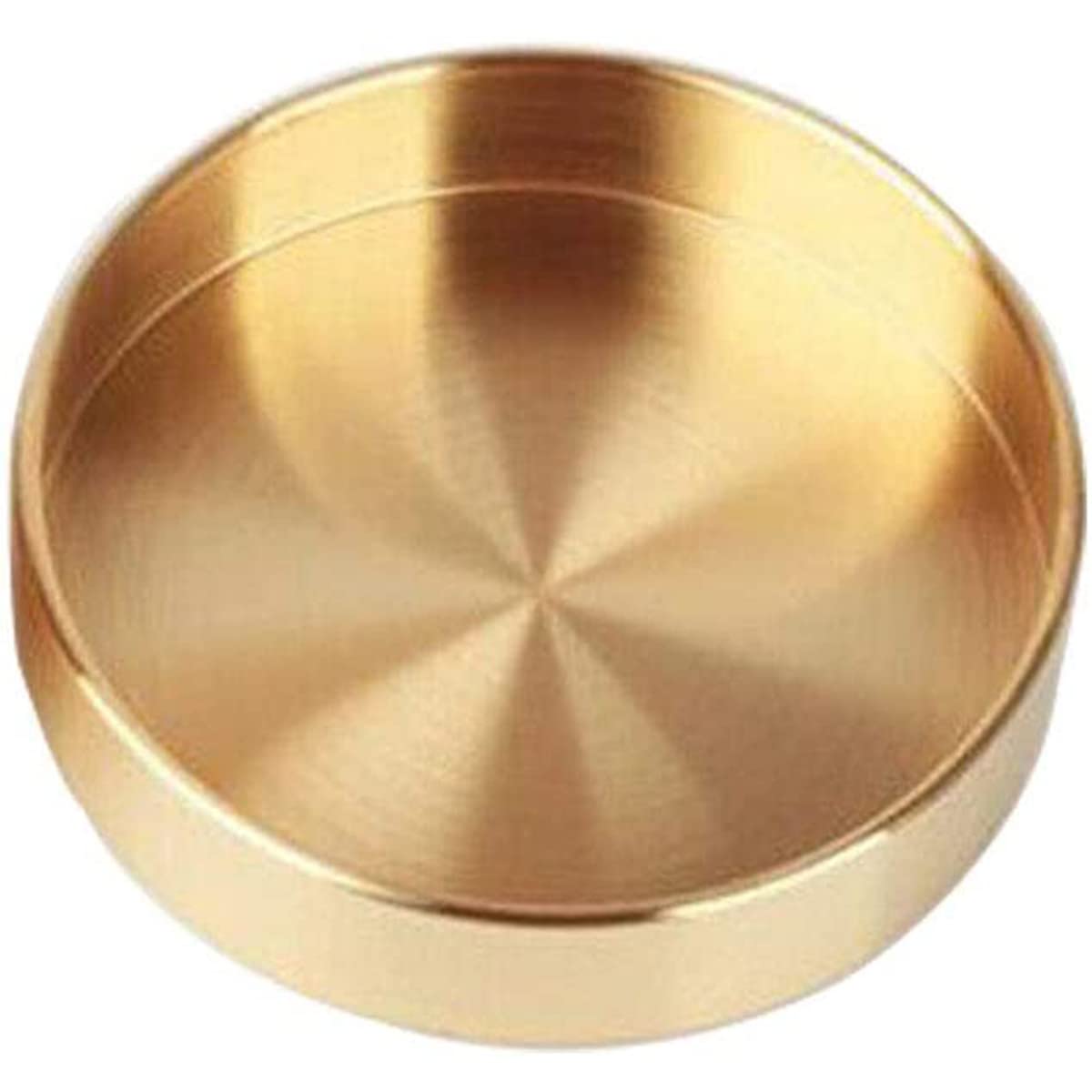 Jolof Store Round Brass Decorative Tray – Nordic Jewelry Organizer 14cm