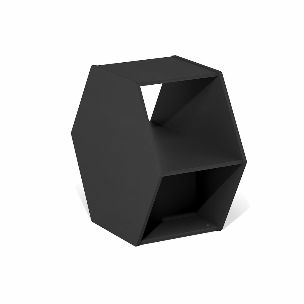 Furinno SIMPLE DESIGN Coffee Table, Hexagon Modern Coffee Table with Open Shelf, Vertical or Horizontal Side Table, for Living Room, Bedroom - image 1