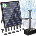 Biling 6W Solar Water Pump with 3000mAh Battery & 10 Nozzles for Pond