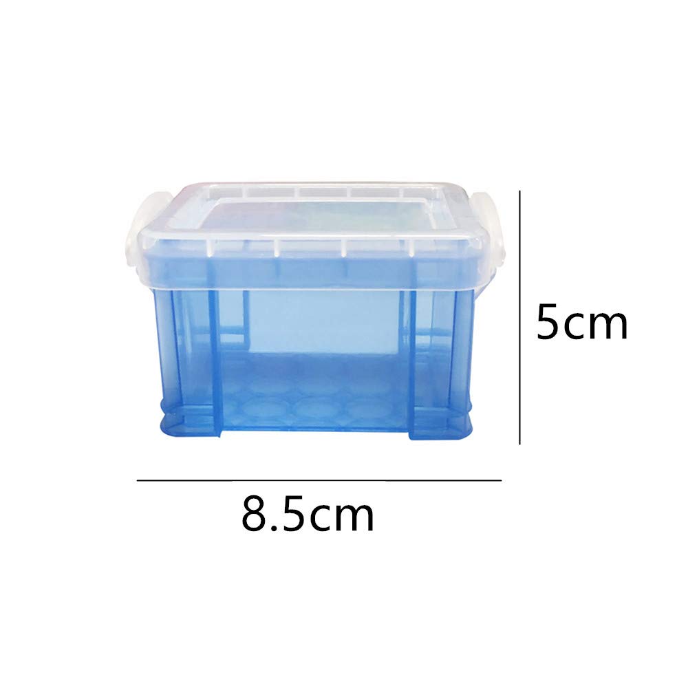 6 Pack Small Plastic Storage Boxes with Lids, Mini Organiser Boxes - image 5
