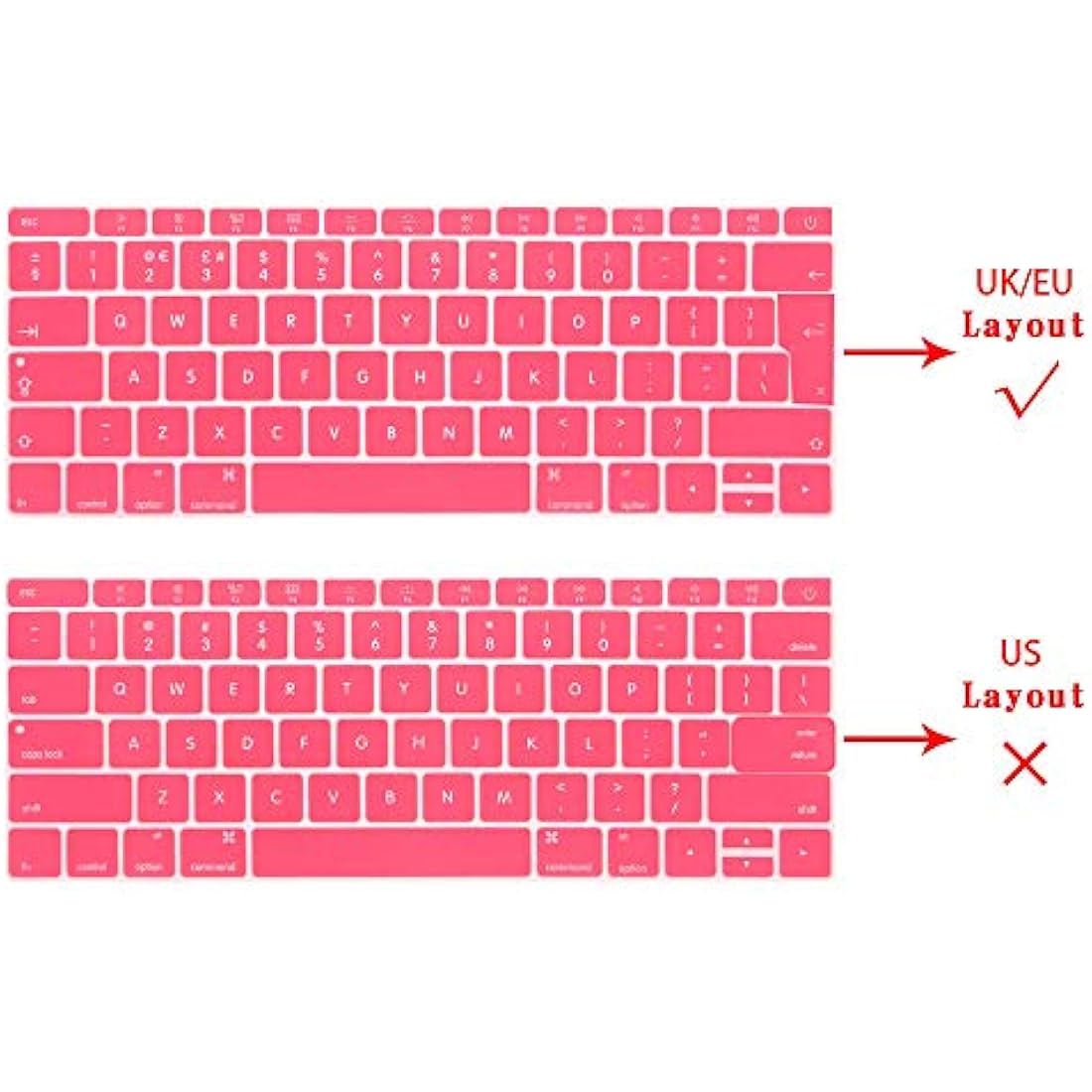 Jolof Store MacBook Pro 13 A1708 Keyboard Cover - Ultra Thin TPU Baby Pink