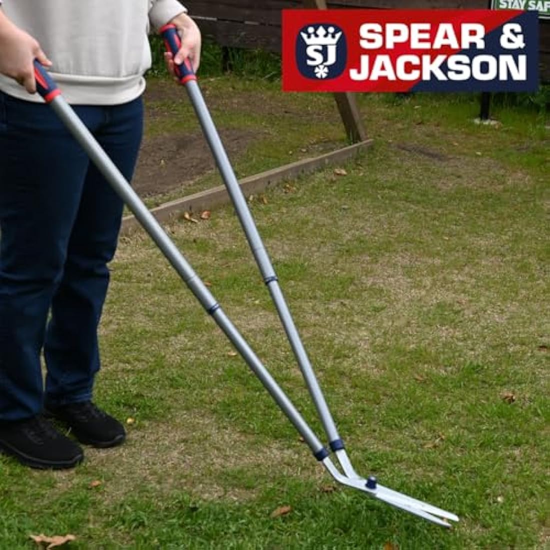 Spear & Jackson Telescopic Lawn Shears – Carbon Steel Garden Trimmers