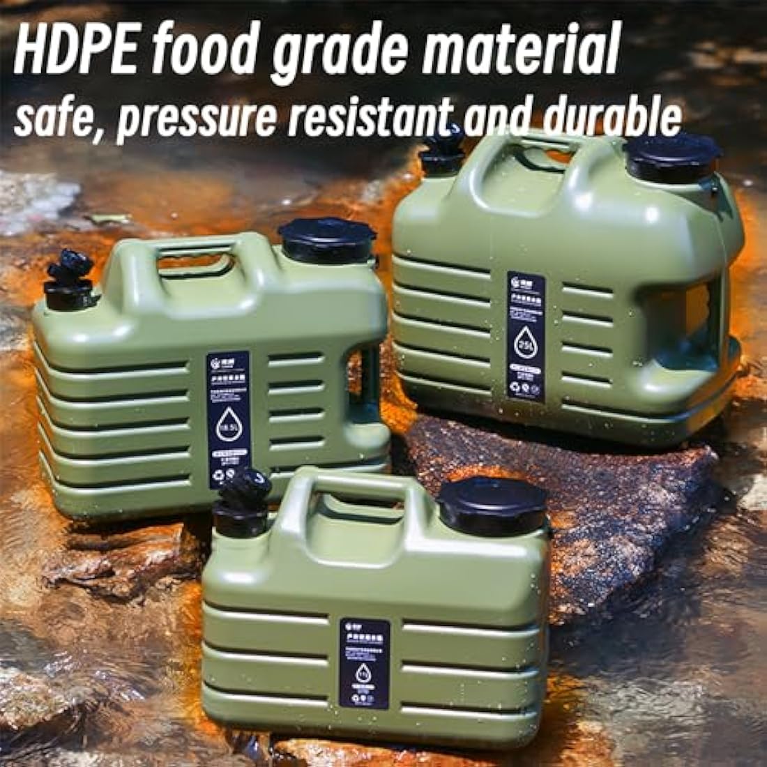 Jolof Store BPA-Free Camping Water Container with Tap – 11L-25L