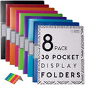 Ziffs Office A4 Display Folders – 8 Pack of 30-Pocket Presentation Books