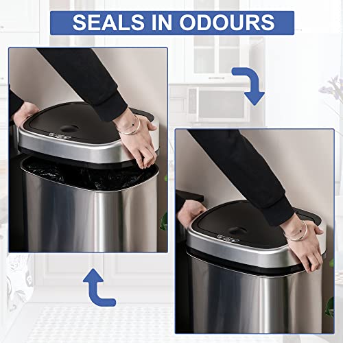 Jolof Store 48L Sensor Dustbin – Stainless Steel Automatic Kitchen Bin