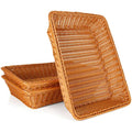 GOYADA 3PCS Dark Brown Woven Baskets – 40x30cm Polypropylene Wicker