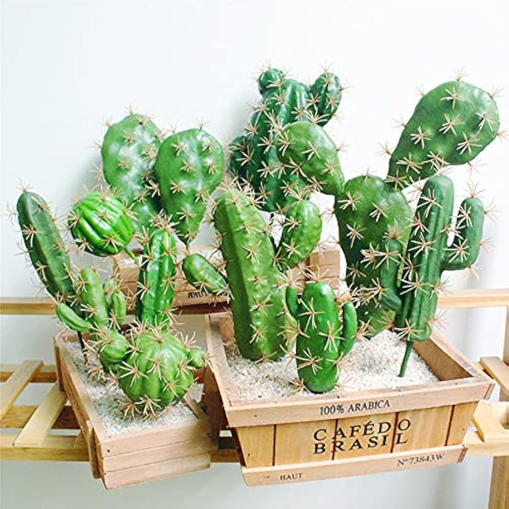 9-Pack Artificial Succulent Plants – Fake Cactus Stems