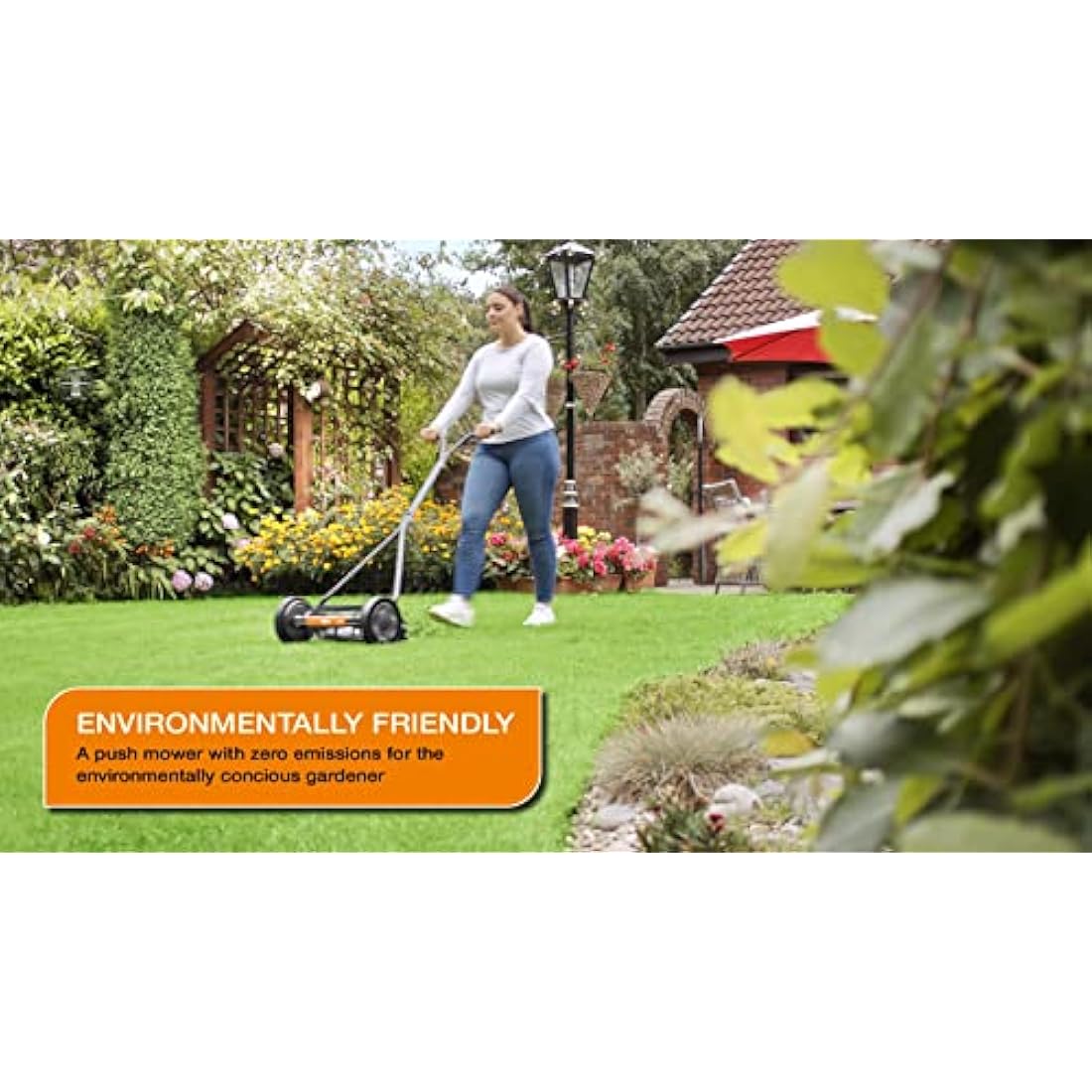 Flymo H400 Manual Cylinder Push Lawn Mower – 40cm Cutting Width