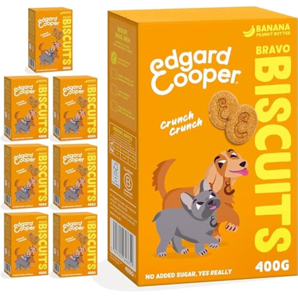 Edgard & Cooper Banana Bravo Grain Free Plant-Based Dog Treats (7x400g)