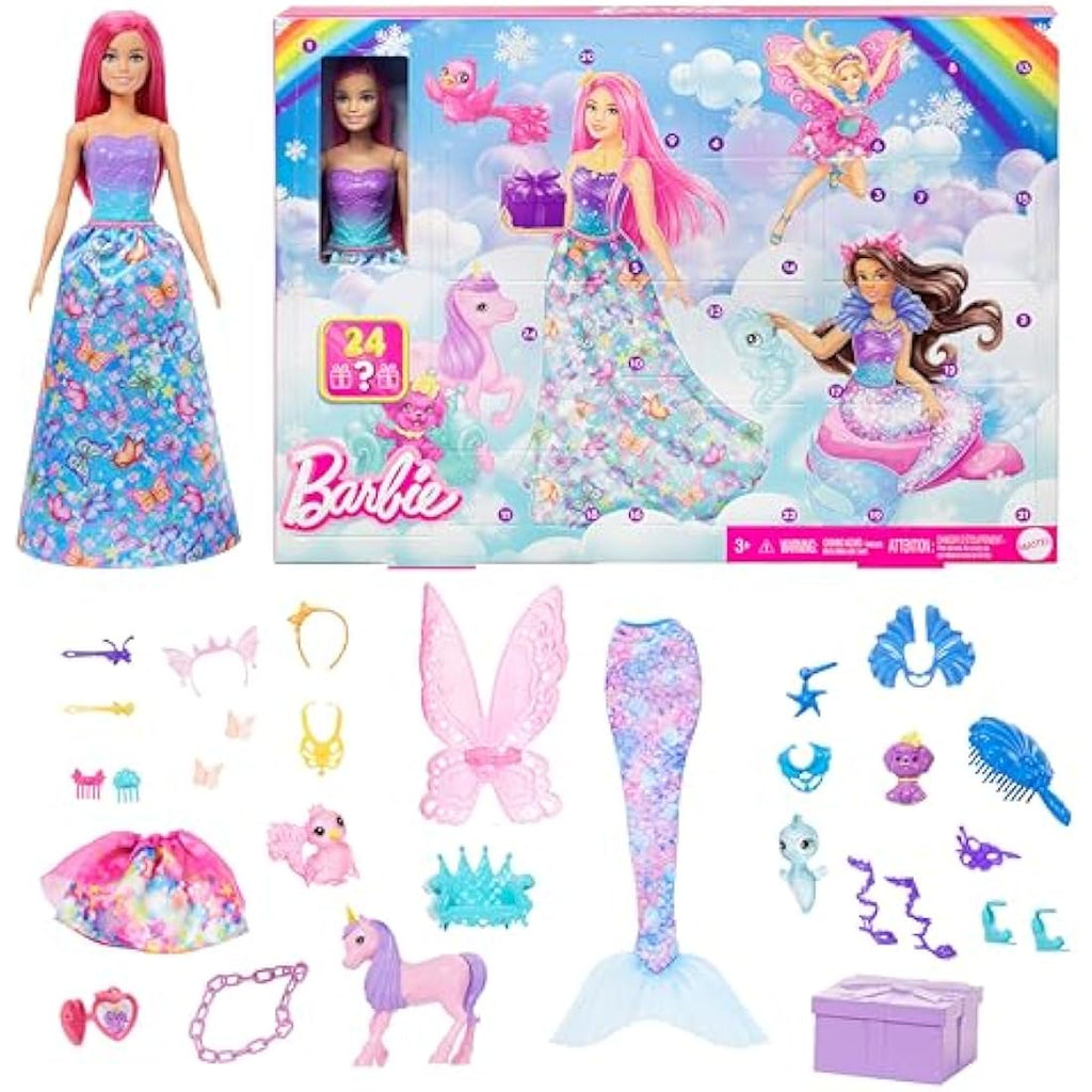 Barbie Advent Calendar with Fashion Doll & 24 Surprise Accessories