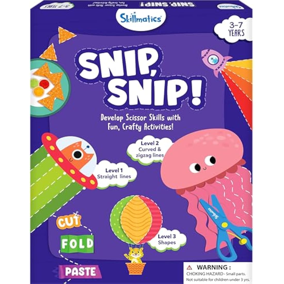 Skillmatics Scissor Skills Activity Book – 25 Fine Motor Craft Activities