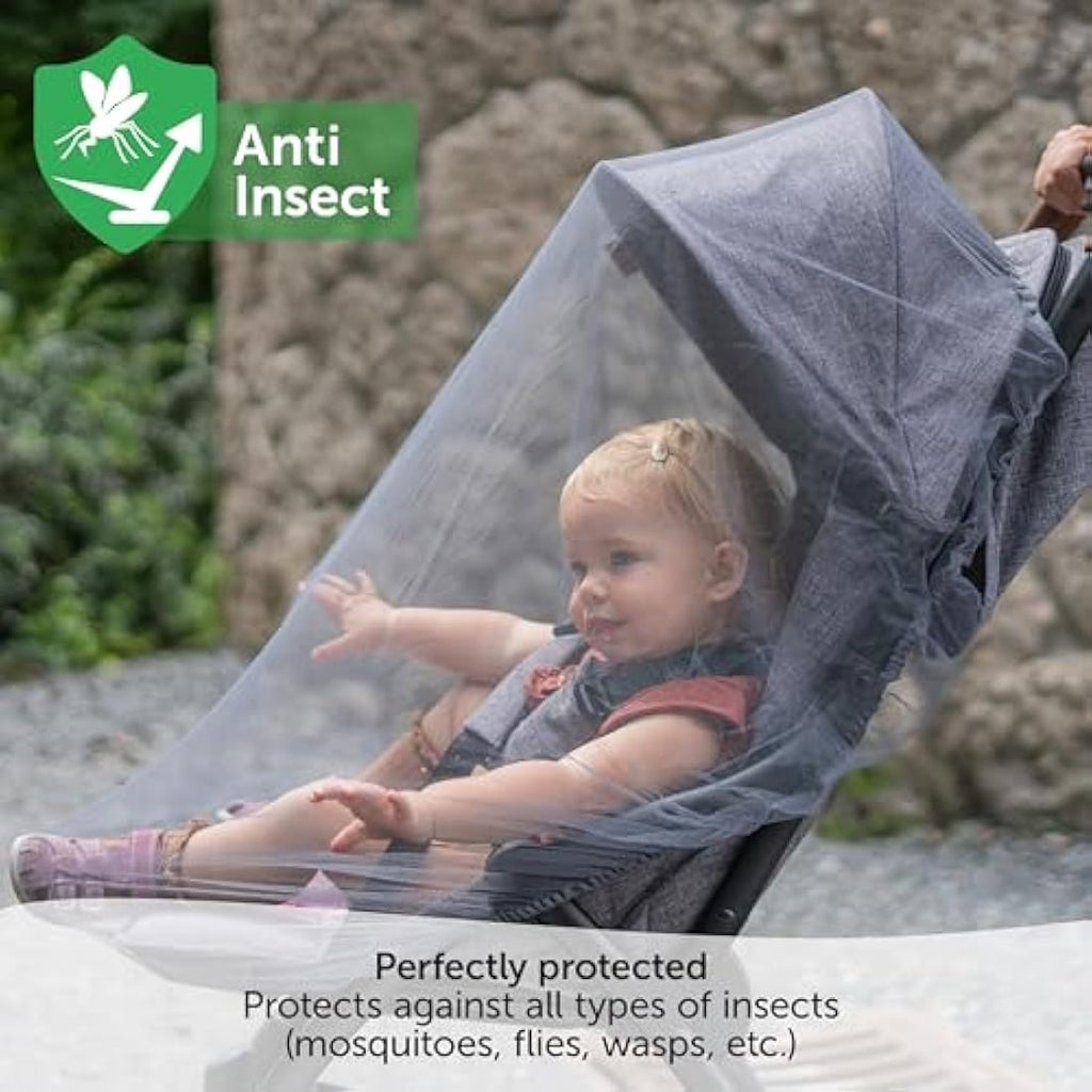 Zamboo Universal Mosquito Net for Prams and Strollers - Fine Mesh, Grey