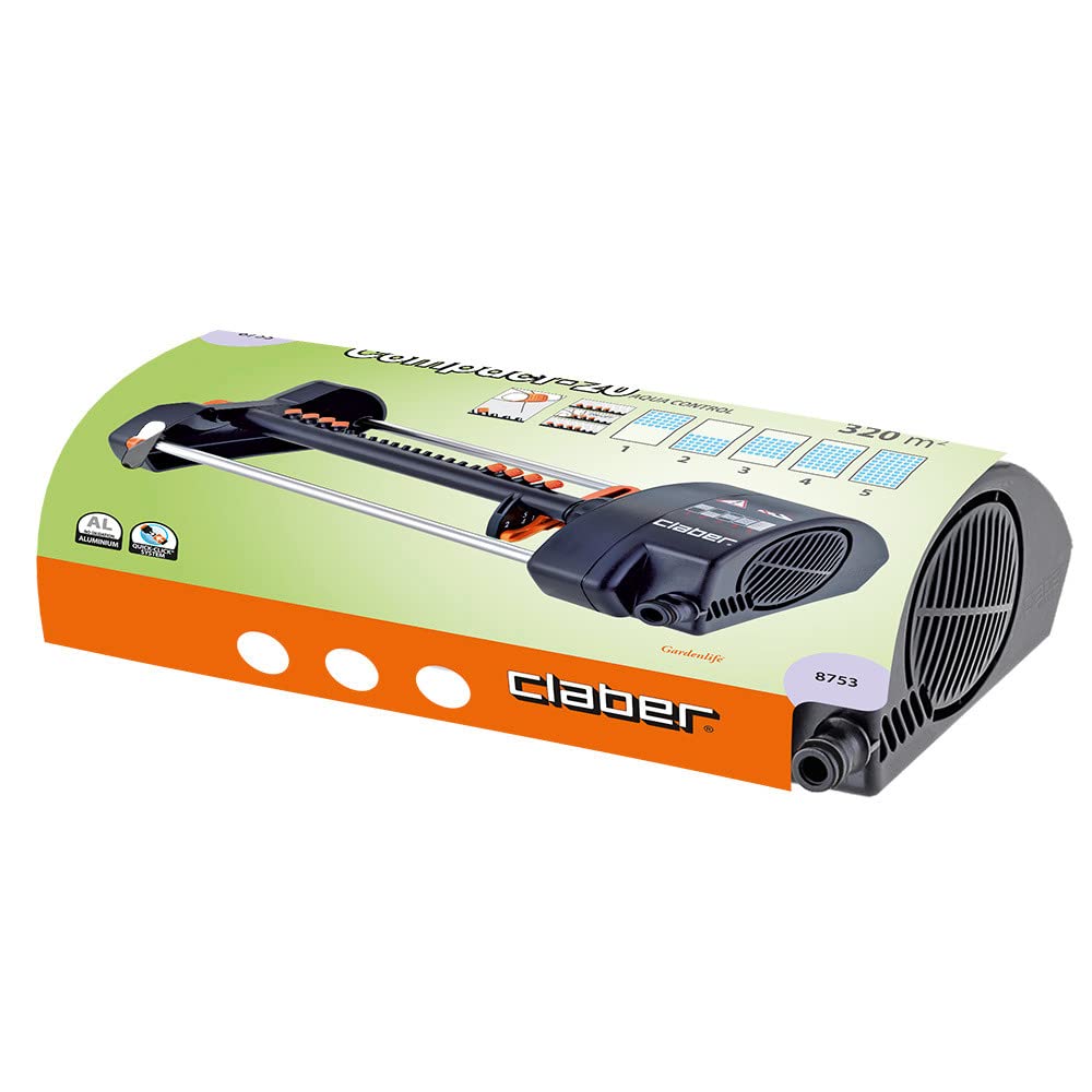 Claber Compact-20 Irrigatore Oscillante per Prato - Copertura 320mq
