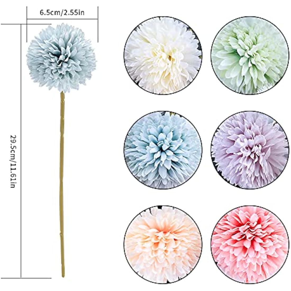 Jolof Store 12 Pcs Silk Artificial Hydrangea Ball Flowers for Home Decor