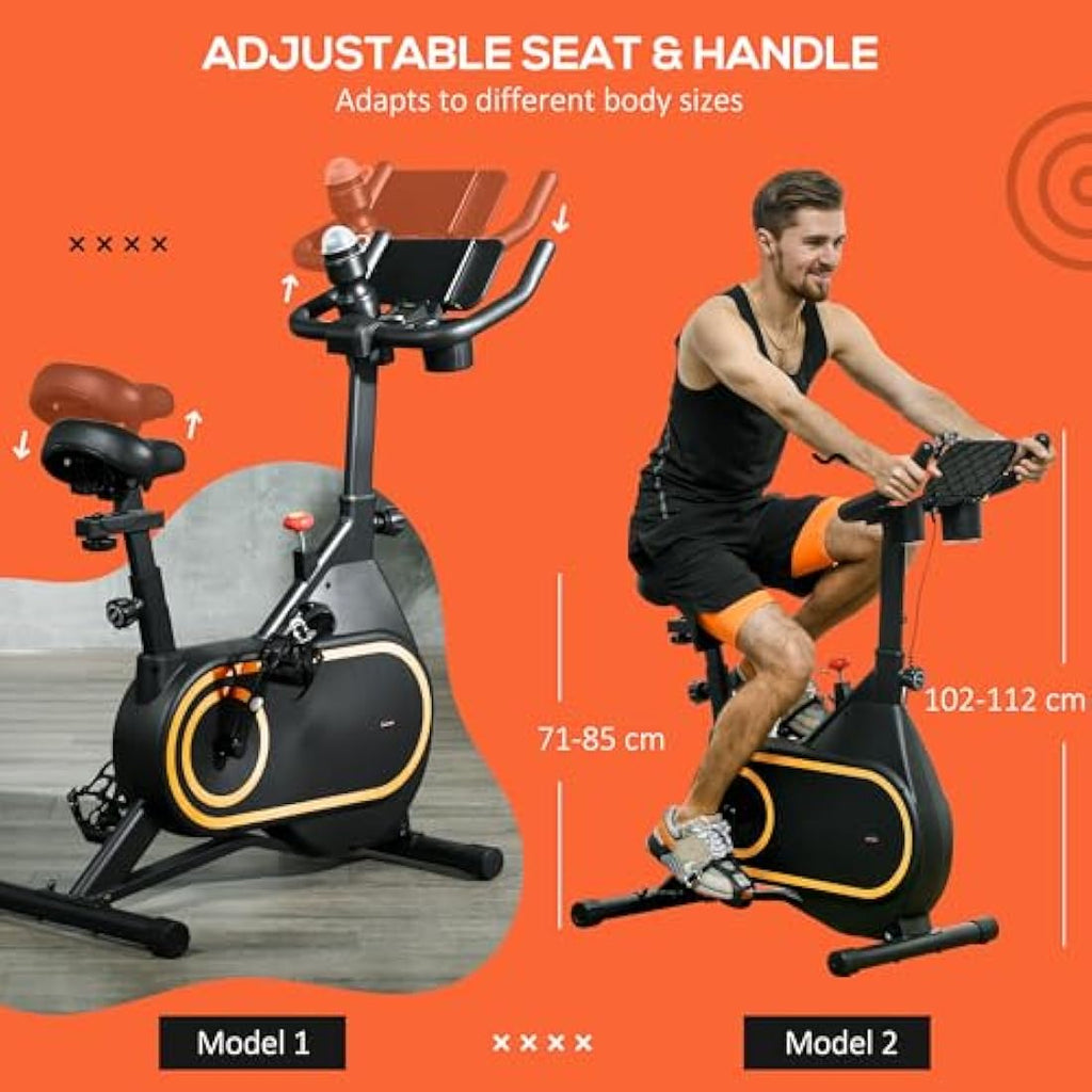 SPORTNOW Magnetic Exercise Bike – Silent Indoor Cycling Stationary Bike
