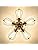 GLADFRESIT Industrial 5-Light Metal Cage Semi-Flush Mount Chandelier