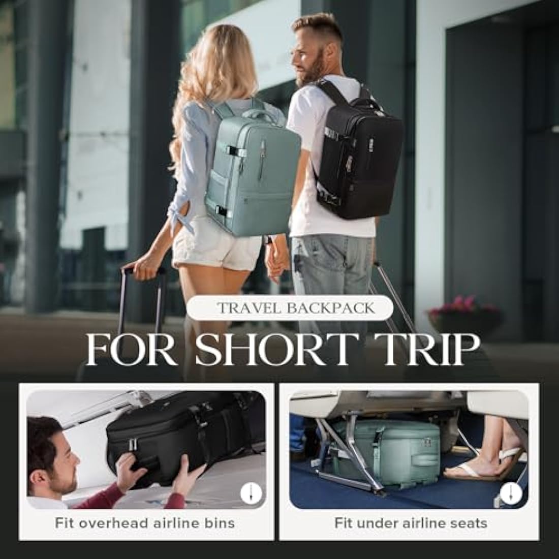 Jolof Store 20L Underseat Cabin Bag – 40x20x25cm Ryanair Travel Backpack