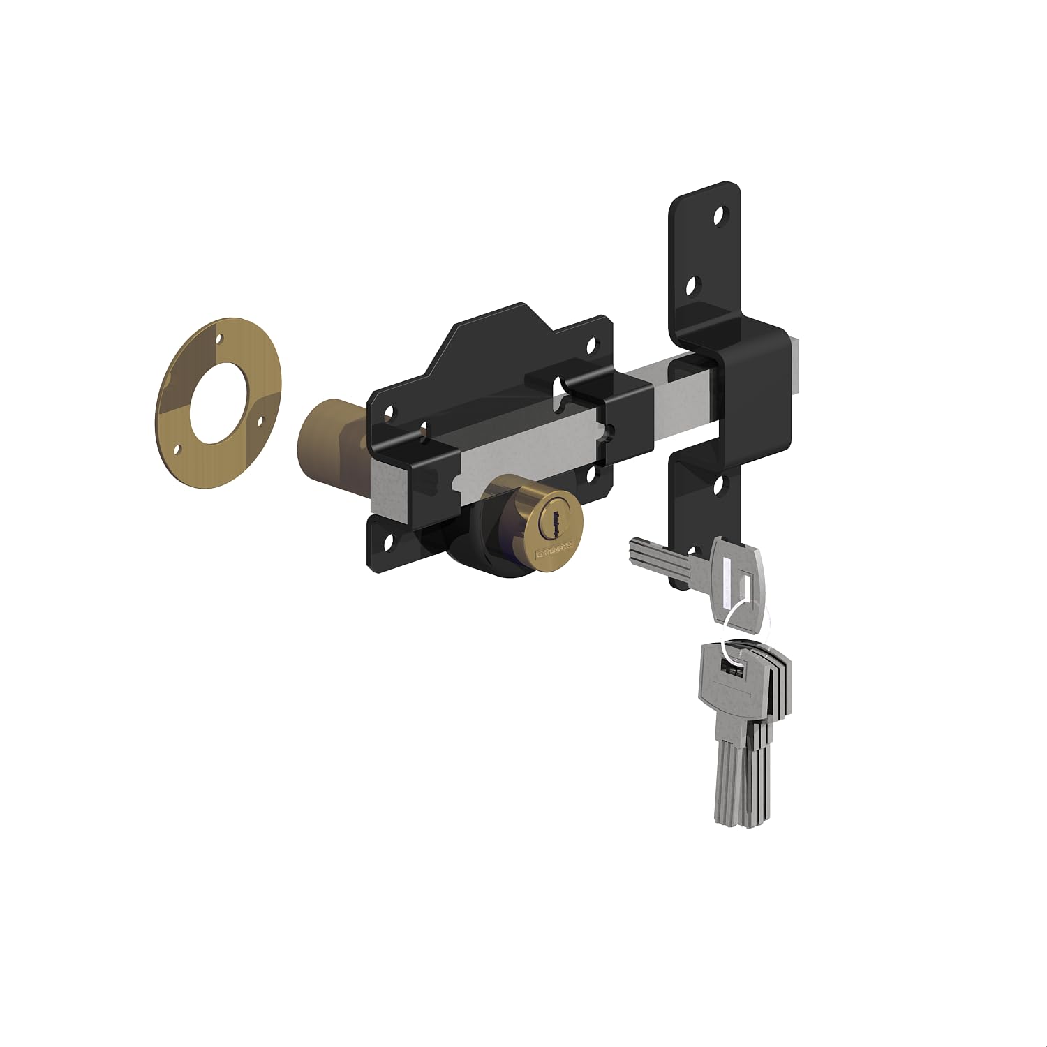 GATEMATE Long Throw Gate Lock | Double Locking Stainless Steel, 50mm
