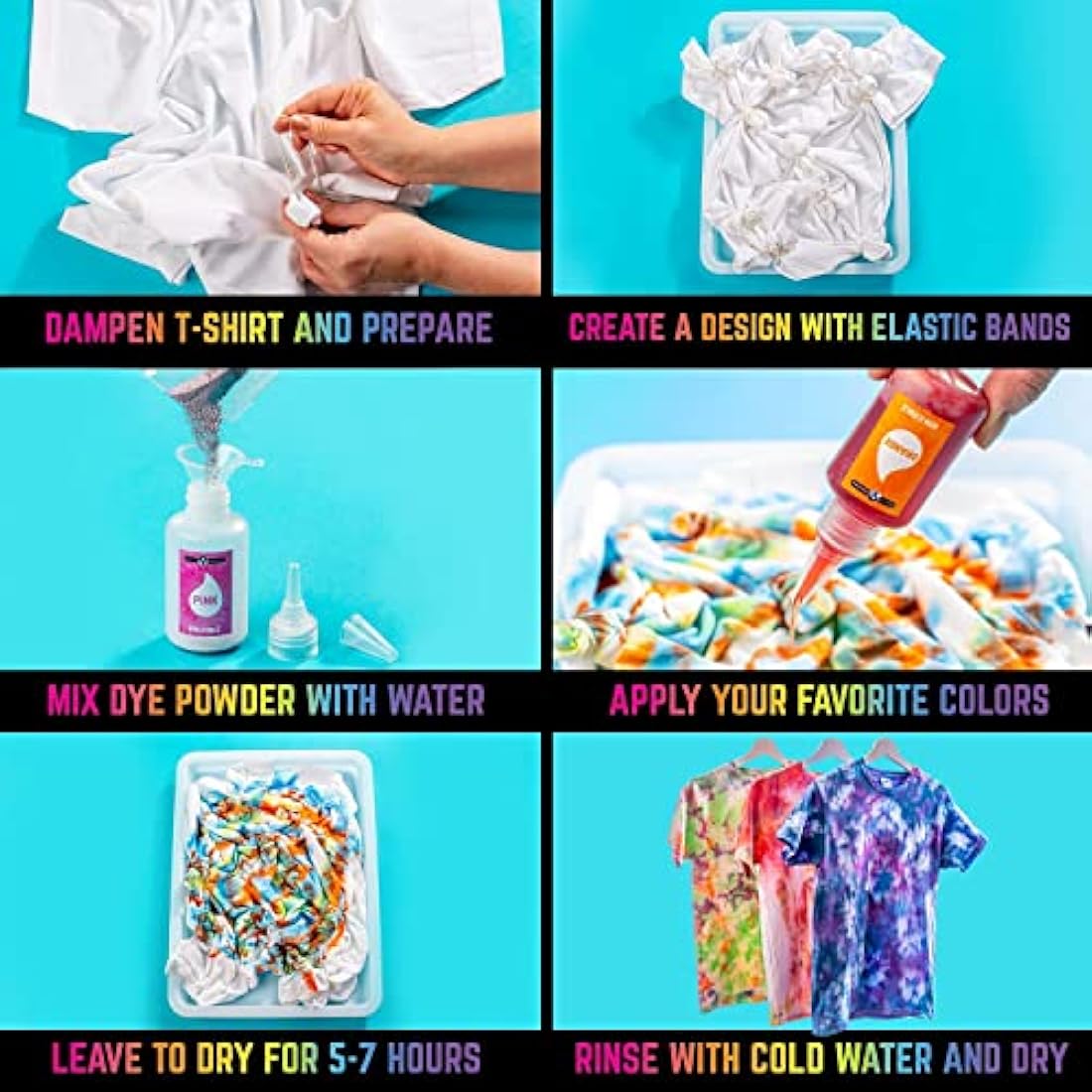 Tie Dye Kit for Kids - 12 Colors DIY Art & Craft Supplies