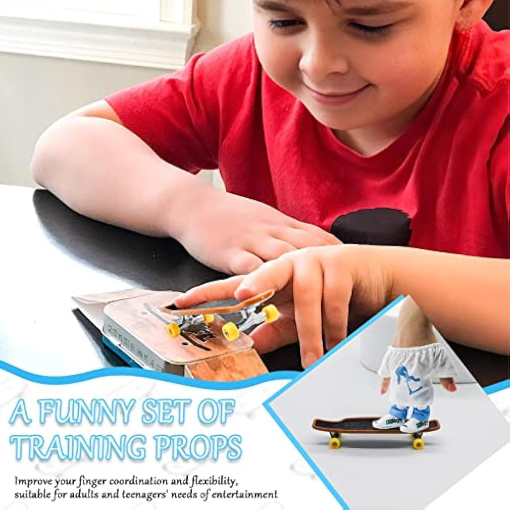 Morofme Finger Skateboard Set – Mini Fingerboard with Shoes and Pants