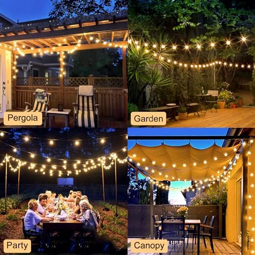 Jolof Store G40 Outdoor Festoon Lights – 45M Dimmable LED String Lights