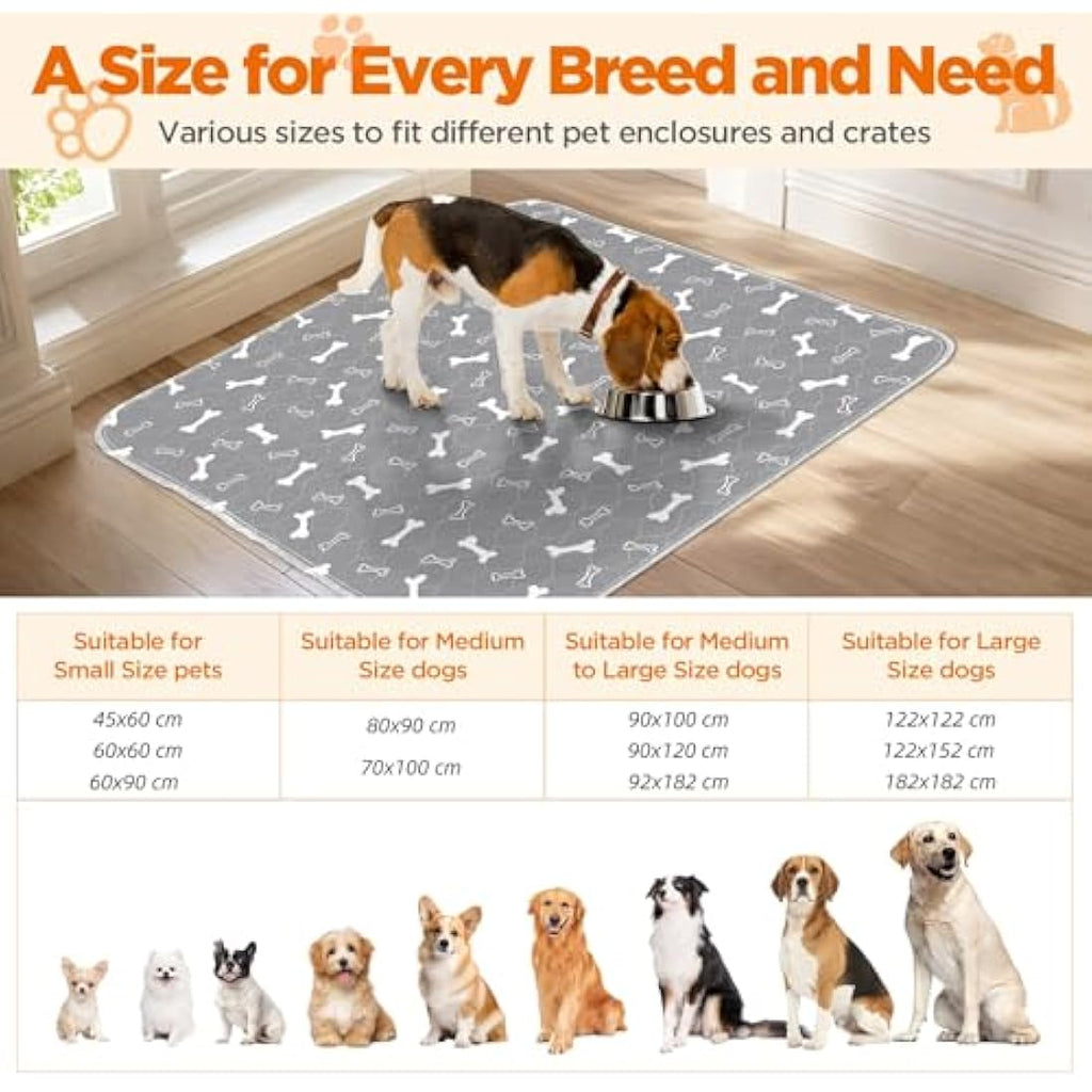 Jolof Store Washable Puppy Pads – 2 Pack Reusable Absorbent Dog Mats