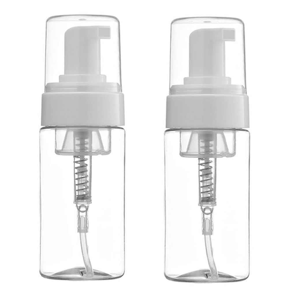 2PCS 100ML/3.4Oz Refillable Empty Plastic Foam Foamer Dispenser Pump Bottles Cosmetics Lotion Makeup Shampoo Facial Cleanser Liquid Soap Dish Foaming - image 1