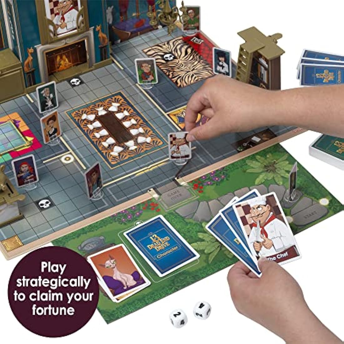 Ideal 13 Dead End Murder Mystery Mansion Board Game - 2-6 Players