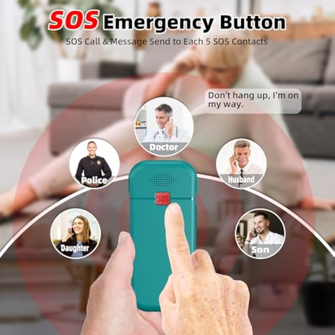 Jolof Store 4G Big Button Mobile Phone for Elderly | SOS & USB-C Dock