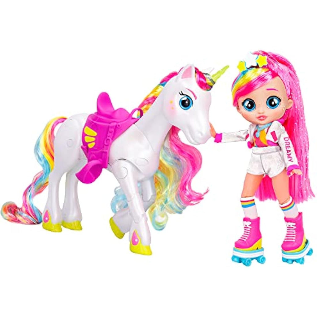 BFF by Cry Babies Dreamy & Rym Deluxe Pack: Doll & Light-Up Unicorn