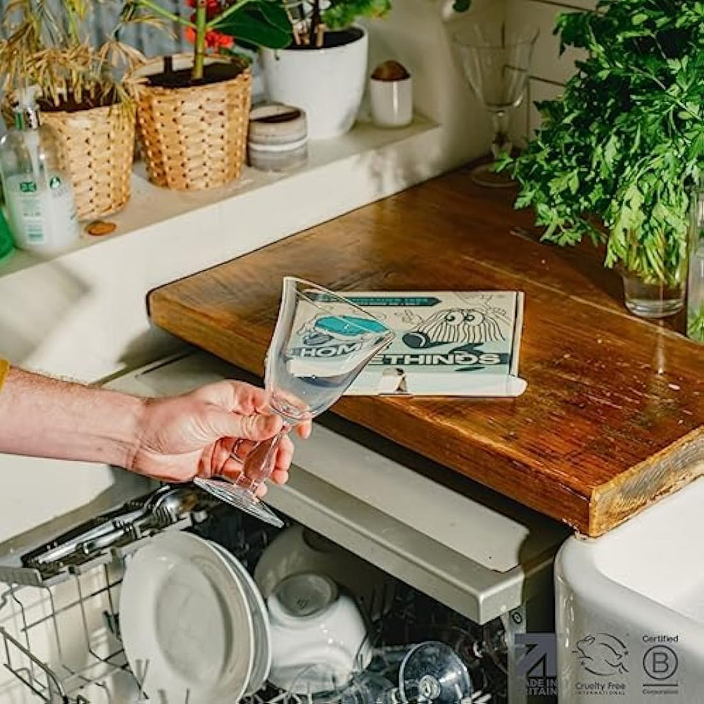 Homethings Eco-Friendly Dishwasher Tablets – 3-in-1 Vegan Tabs (40 Pack)