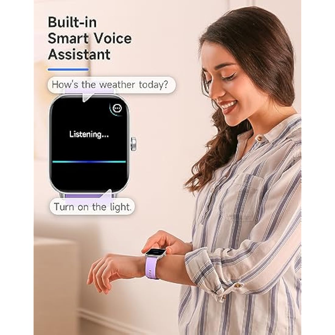 TOOBUR Smart Watch for Women – IP68 Waterproof Fitness Tracker
