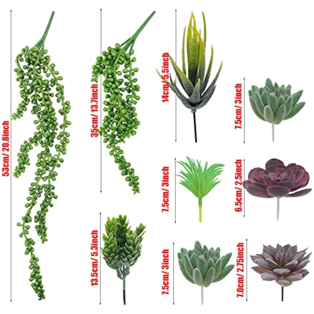 20 Pack Artificial Succulents – Realistic Faux Plants