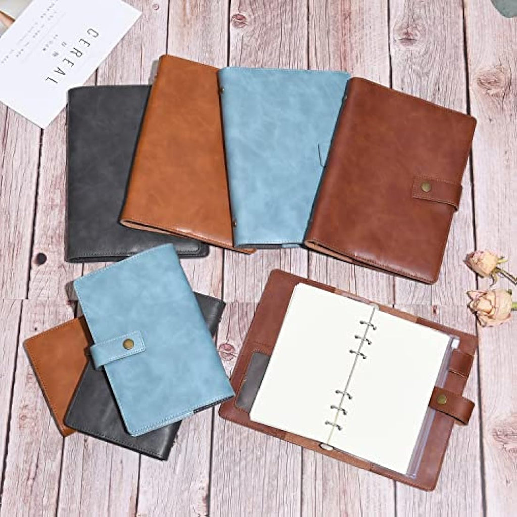 Jolof Store A5 Leather Refillable Notebook – Dot Grid Spiral Journal