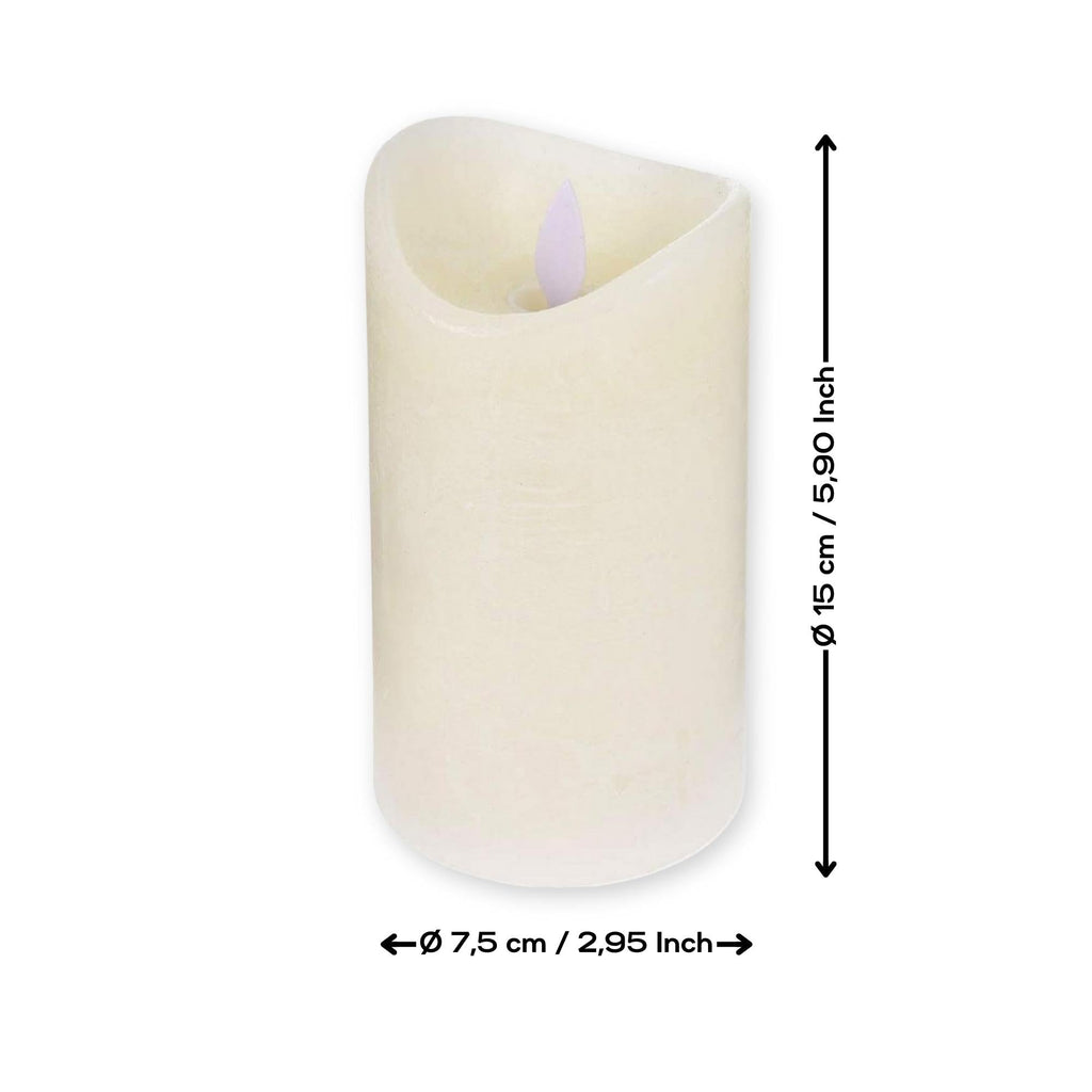 ToCi LED Candles – Set of 4 Real Wax Flameless Candles with Timer