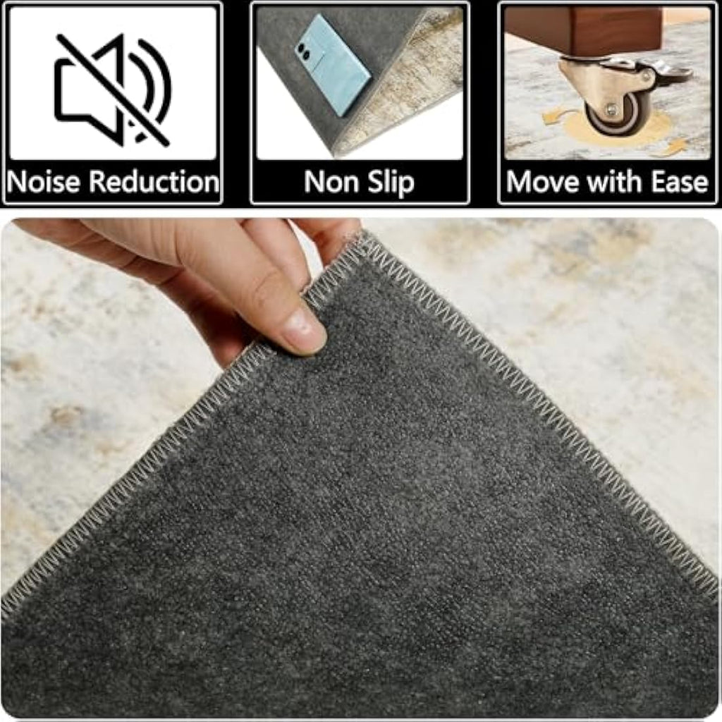 Jolof Store Office Chair Mat for Hard Floors | 120x150cm Washable Non-Slip