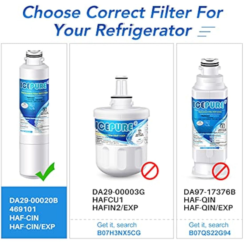 ICEPURE Refrigerator Water Filter for Samsung DA29-00020B HAF-CIN | 3 Pack