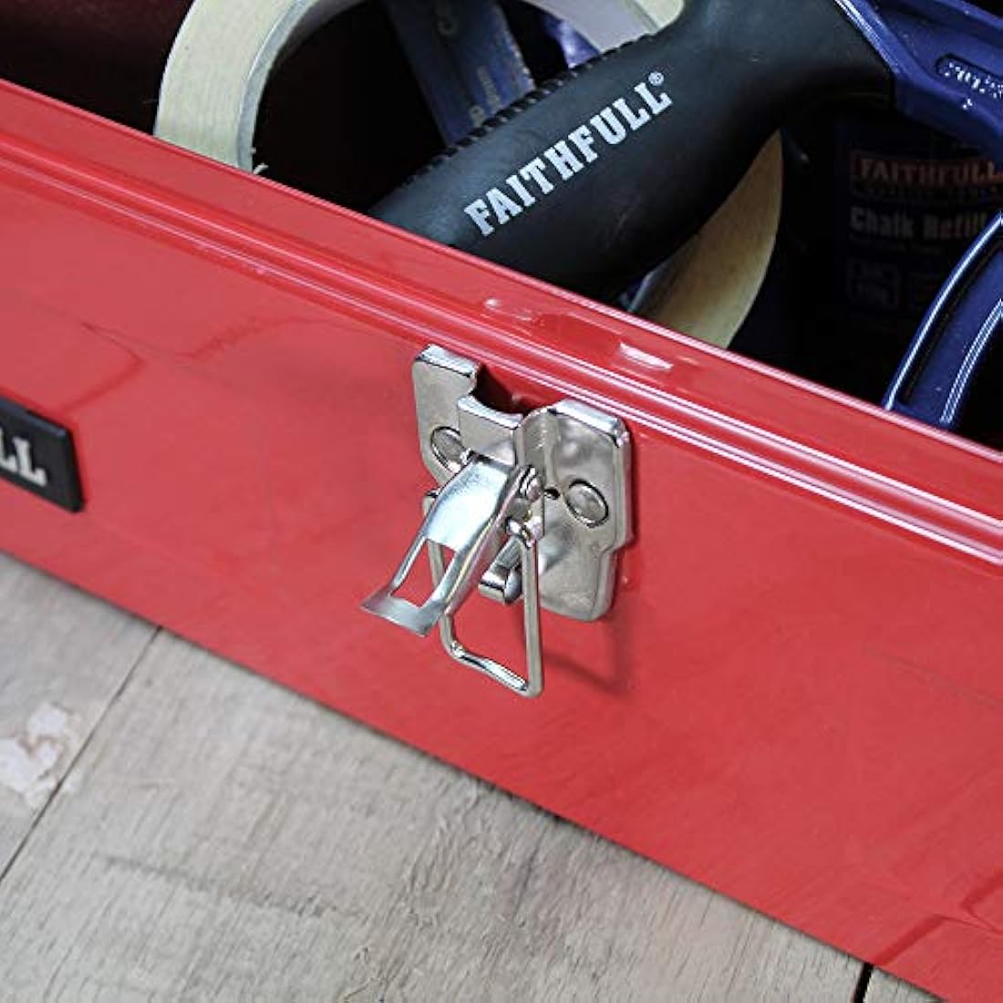 Faithfull Metal Barn Tool Box – 484mm Heavy-Duty Storage Organizer