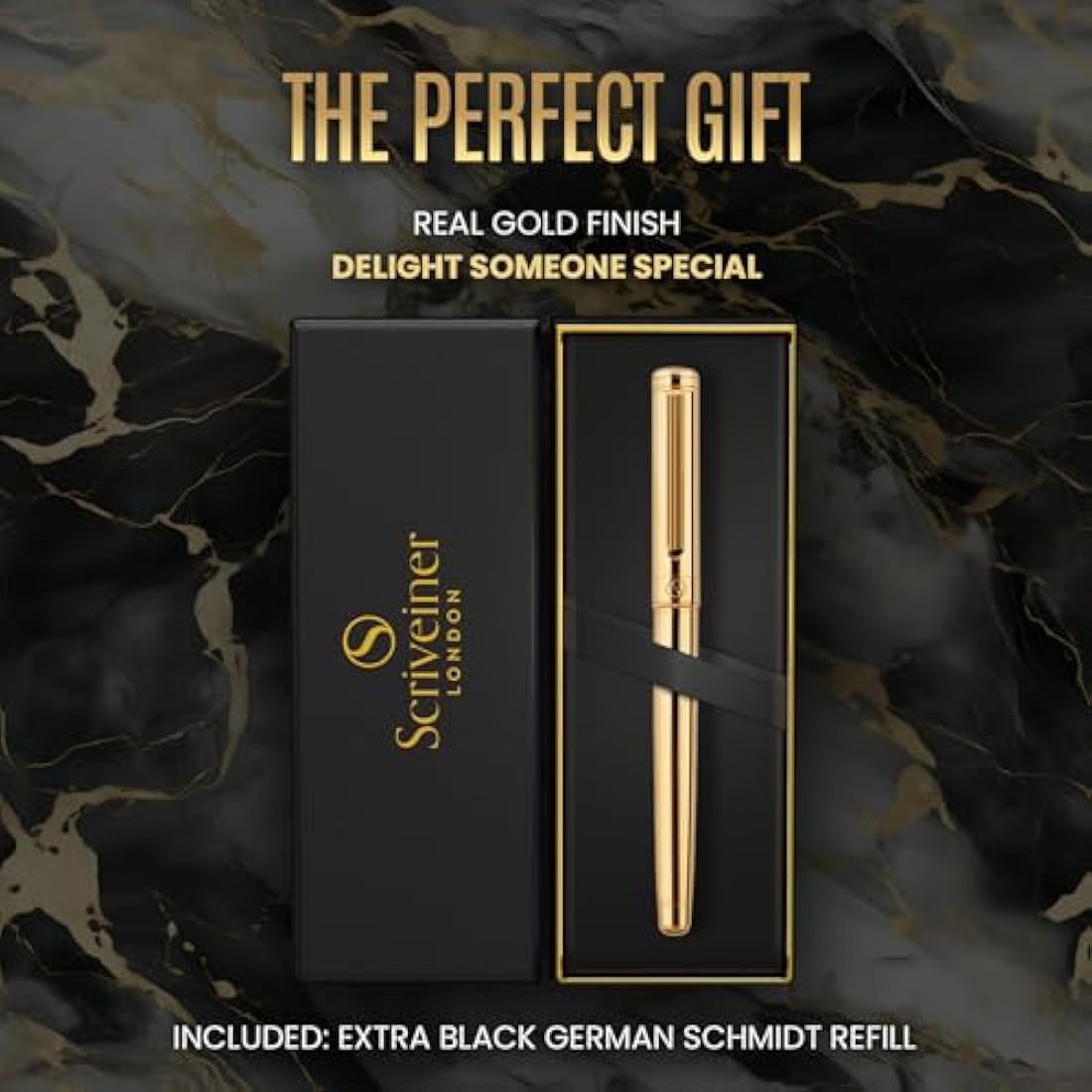 Gold Rollerball Pen – Luxury Real Gold Plated Writing Set