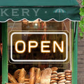 LightingWill LED Neon Open Sign | 23x12 Yellow/White Business Signage