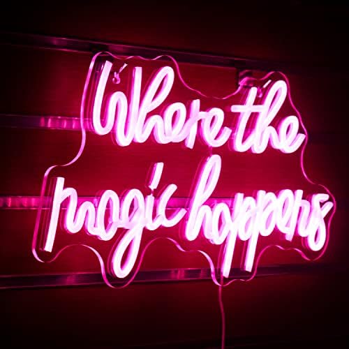 Where the Magic Happens Neon Sign – Pink LED Wall Decor